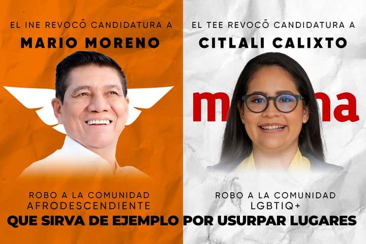 Ya es definitivo retiran la candidatura de a Mario Moreno Arcos y el TEE revoca la de Citlali Calixto