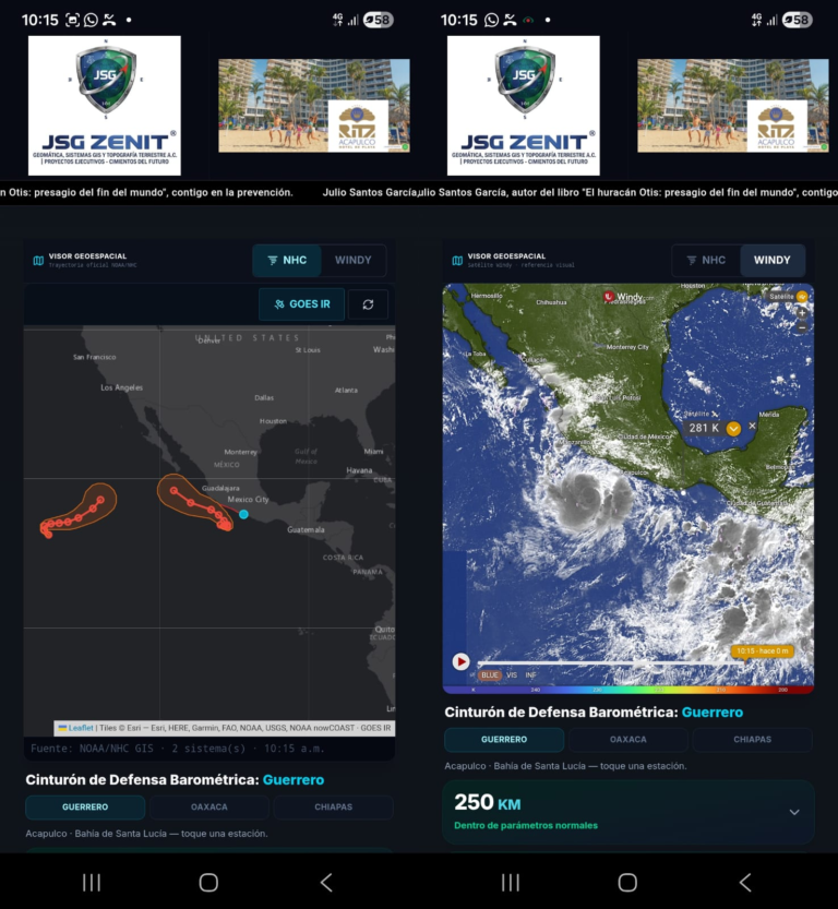 JSG Zenit y Hotel Ritz Acapulco Mantienen Monitoreo Permanente del Pacífico